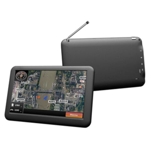 GPS portátil de 7,0 polegadas com RS232, resolução de 800 x 480 pixels, marcas FCC e CE. Navegador GPS ideal para uso industrial e comercial.