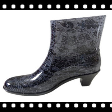 women's rain boots with high heels