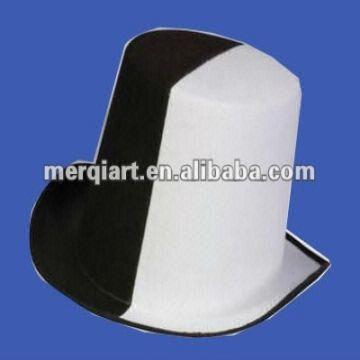 half black half white hat