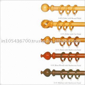 Solid Wood Teak Curtain Rods (32 Mm) | Global Sources