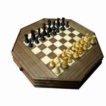 Buy Wholesale Taiwan Wooden Octagonal Chess Set, Game Case & Chess Set ...