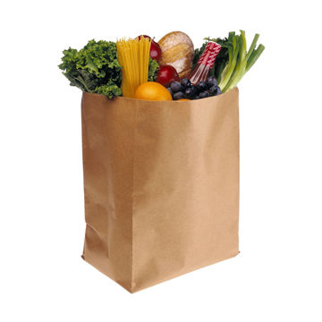 100x Strung Brown Paper Bags Size 12x12" 300x300mm Food Bakery Takeaway Fruit 