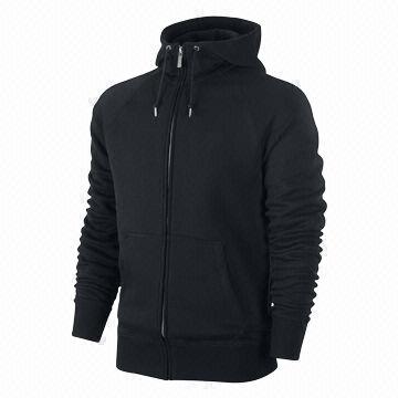 plain black zip up fleece