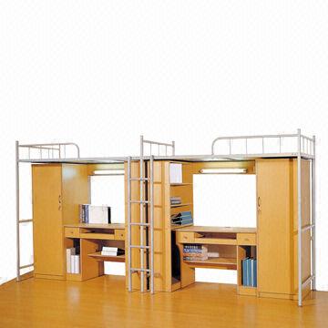 Dormitory Bunk Bed Used For College And University With Wardrobe