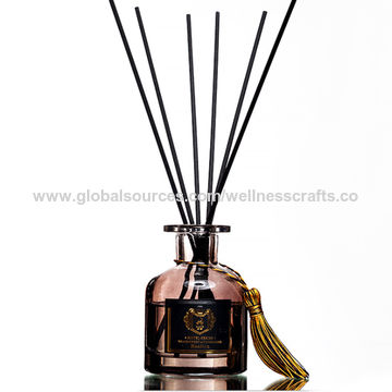 Set Of 2 Tassel Decoration Glass Bottle Reed Diffuser With Sticks - 120ml