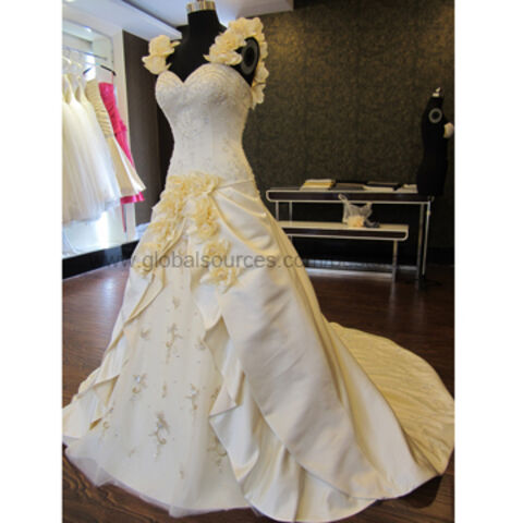 Vestidos de noiva com aplicações de renda e cristais para crianças, OEM é bem-vindo. for sale at factory direct price