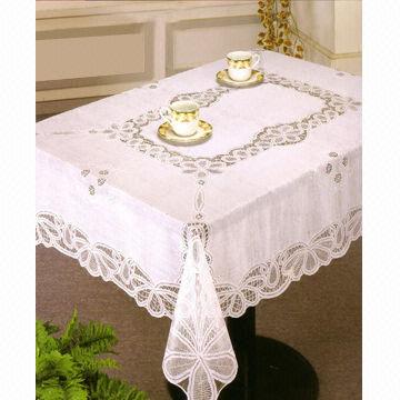 Buy Wholesale Taiwan Vinyl Embossed Lace Tablecloth, Pvc Backing ...