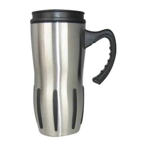 Trinkbecher, Edelstahl + PP, Fassungsvermögen 355 ml, OEM-Logo