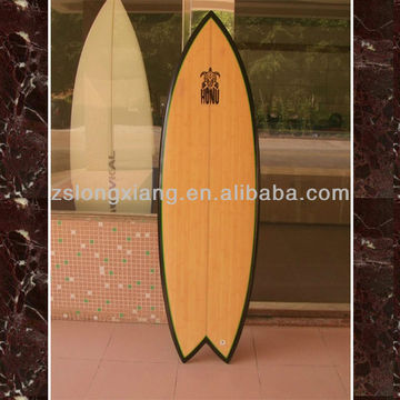 bamboo veneer surfboard