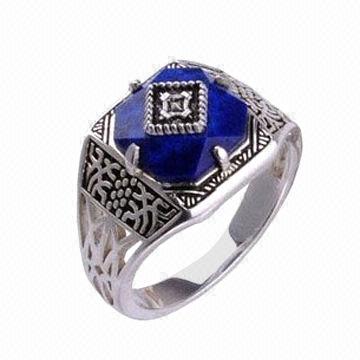 خاتم كارولين عتيق عصري، مطلي بالفضة العتيقة، متوفر بمقاسات مختلفة for sale at factory direct price