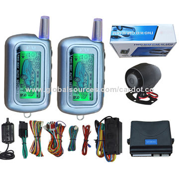 FM Car Security System, Two-way Car Alarm/LCD Remotes/long Distance ...