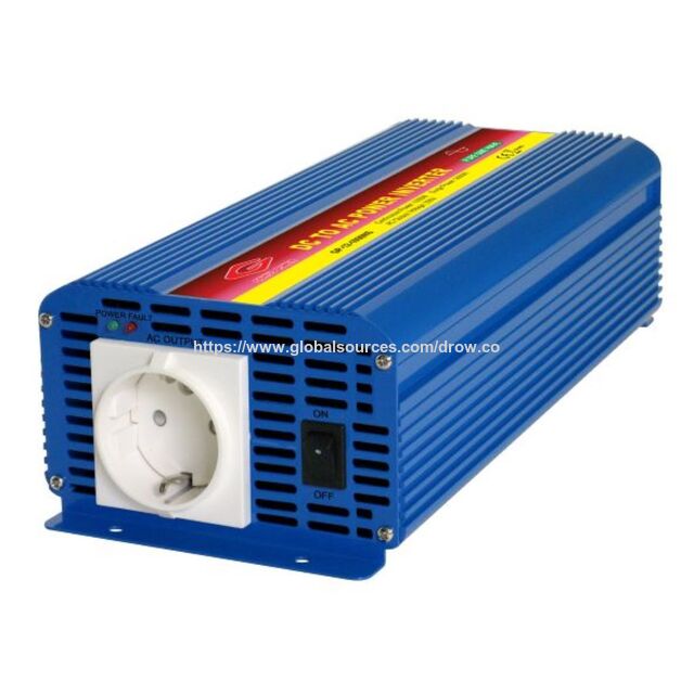 Inversor de onda sinusoidal pura de alta frecuencia de 1000 W CC a CA, fuente de alimentación de emergencia