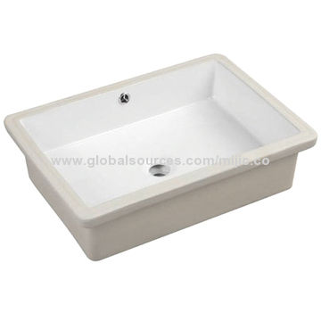 Mj-203c Chaozhou Bathroom Undermount Rectangular Wash Basin, Made Of ...