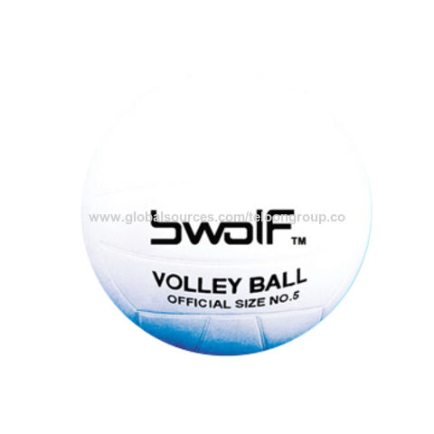 White Rubber Volleyball, in Various Colors and Prints, with Rubber/Butyl Bladder, for outdoor play or exercise, wholesale for sale at factory direct price