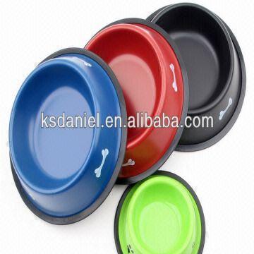 colorful dog bowls