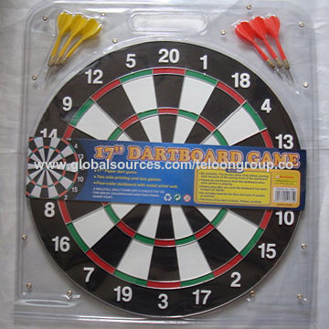 Diana de papel de 17 x 1/2" con 6 dardos de 6 gramos, doble cara. Ideal para competiciones y entrenamiento. for sale at factory direct price