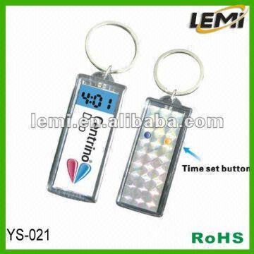 Waterproof Acrylic Solar Globe Keychain & Timer Keychain For ...