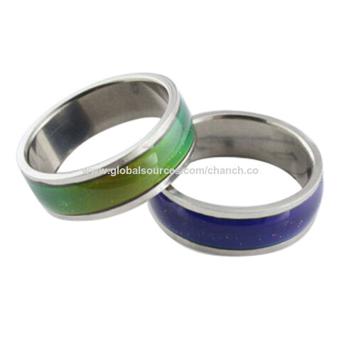 Bague d'humeur tendance, change de couleurs selon la température, conceptions OEM sont les bienvenues for sale at factory direct price