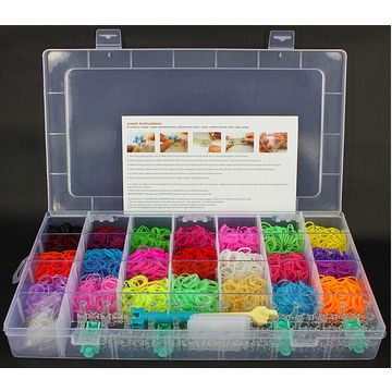 Rainbow Loom Kits Rubber Bands  Elastic Rubber Loom Bands Set Box