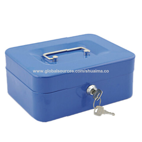 Caisse métallique avec plateau intérieur en plastique et poignée chromée - Idéale pour les commerces et entreprises for sale at factory direct price