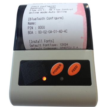 Impresora térmica de recibos Bluetooth portátil 57mm : Precio