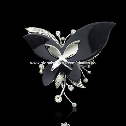 Exaggerate Sparkling Cyrstal Butterfly Brooch Pins For Women Fashion  Jewelry Gift Big Badge Brooches