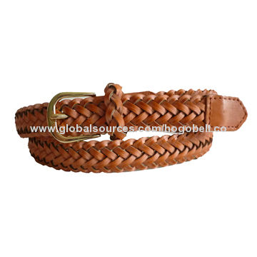 tan braided belt