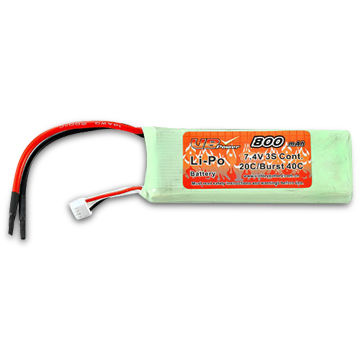 Batería de Polímero de Litio de 7.4V/800mAh con Corriente de Descarga de 20C, Utilizada para Helicópteros RC for sale at factory direct price