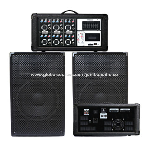 Console de mixage amplifiée 6 canaux avec enceinte en bois - Idéale pour systèmes de sonorisation professionnels for sale at factory direct price