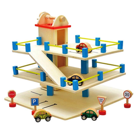 fun car park wooden toy