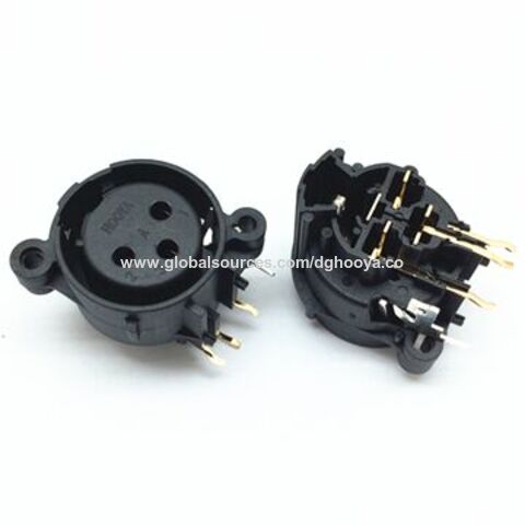 Conectores XLR Hooya con carga nominal de 50 V CC 0.5 A y vida útil de 1500 ciclos XLR-328-2 - Conectores de audio profesionales