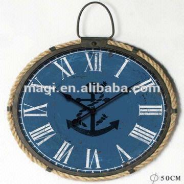 Buy Wholesale China Vintage Decorative Round Rope Anchor Clock 1.made ...