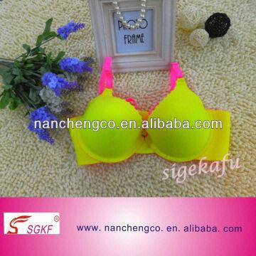 2013 Fashion Sexy Neon Bra 1.push Up Cup With Soft Felling 2