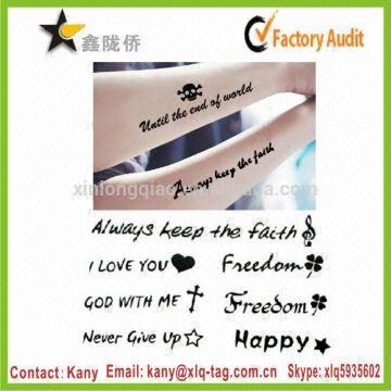 Buy Wholesale China Cheap Alphabet Tattoo Sticker, Letters Tattoo Sticker  1)2x8cm Letters Tattoo Sticker 2)safe,non-t & Cheap Alphabet Tattoo Sticker  | Global Sources