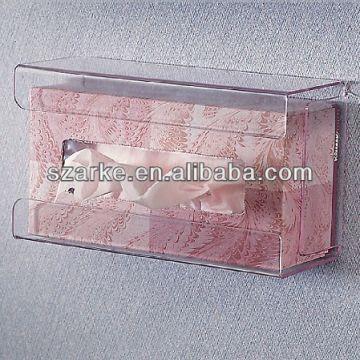TOPBATHY Rectangle Paper Facial Tissue Box Cover Holder Wall Mounted Or Freestanding Use For Bathroom Stainless Steel