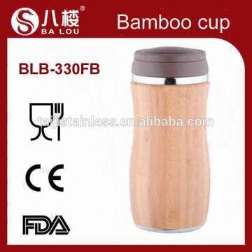 Buy Wholesale China Double Wall Stainless Steel Thermos Cup With Bamboo ...