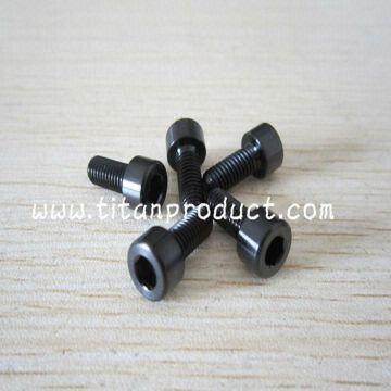 titanium bottle cage bolts black