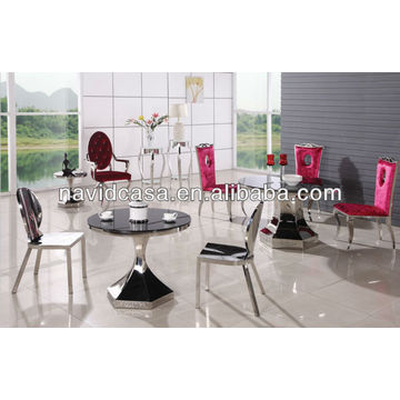 Buy Wholesale China Party Glass Top Round Dining Table And Chair ...