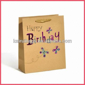 how to decorate a brown paper bag for birthday