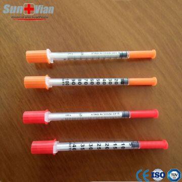 Buy Wholesale China 1ml U40 U100 Disposable Insulin Syringe 1ml U40 U100 Disposable Insulin Syringe Global Sources