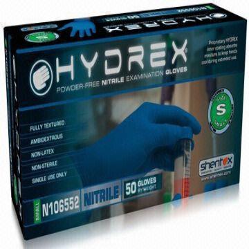 Shentex Hydrex Powder-Free Nitrile Exam Gloves for sale at factory direct price