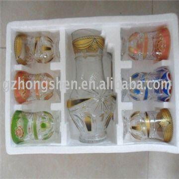 gold rim 7pcs water glass set