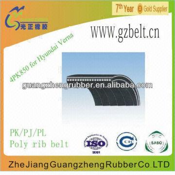 Buy Wholesale China Poly Rib Fan Belt 4pk850 For Hyundai Verna & Poly ...
