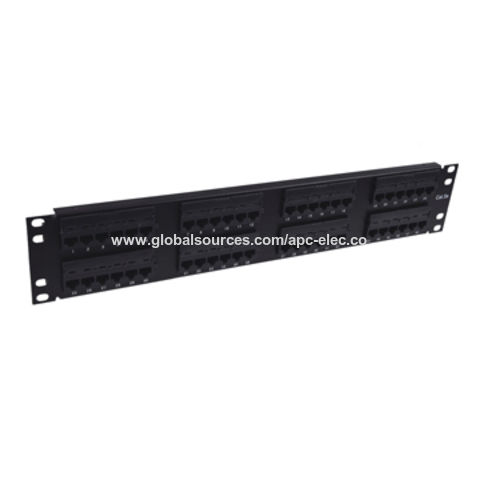 Panneau de Brassage UTP Cat5e 19" 2U, 48 Ports, IDC Type 110