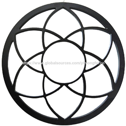 Espejo de Marco de Madera con Flores Barato para Decoración de Pared