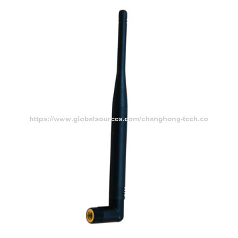 Antenne WiFi 2,4 GHz en caoutchouc à angle droit avec gain de 5 dBi