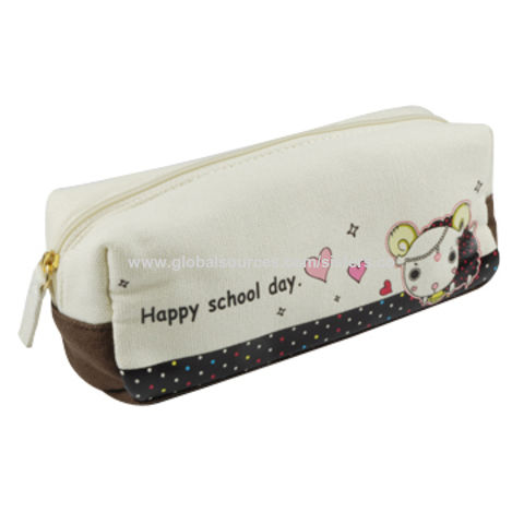 Buy Wholesale Taiwan Pencil Case, Made Of Canvas And Customized Printed On  The Both Sides & Pencil Case