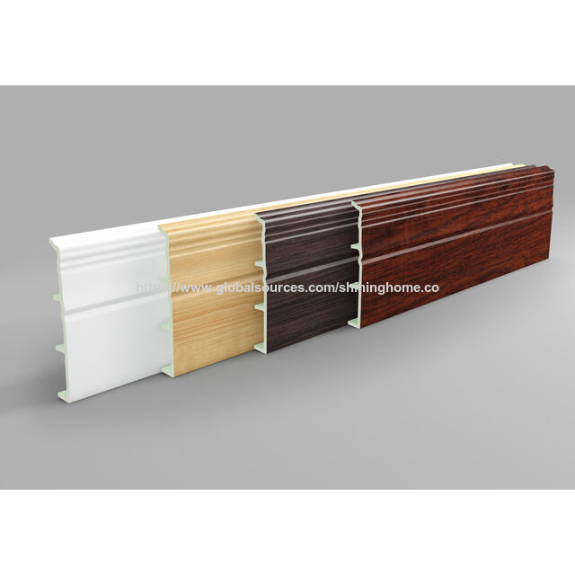 Nuevo rodapié de grano de madera PVC/SPC de 10 cm, zócalo, línea de accesorios de suelo, líneas de decoración impermeables y duraderas
