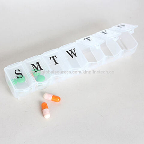 Pillendose aus Kunststoff mit 7 Fächern (KL-9024)