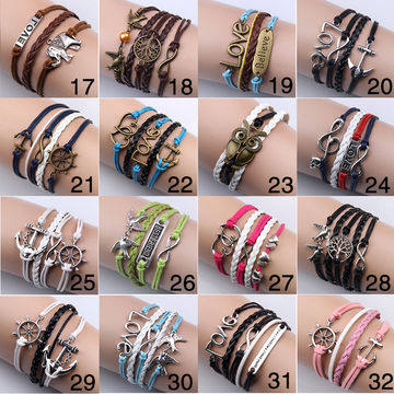 100 pcs wholesale infinity bracelet friendship charm